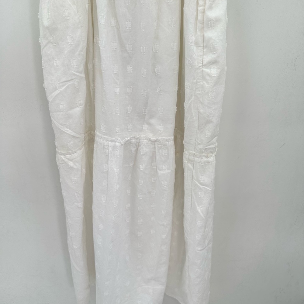 AMERICAN EAGLE Swiss dot white woman cotton milkmaid cottagecore midi dress XS - Picture 15 of 16